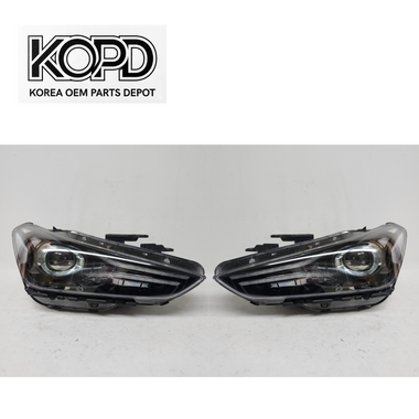2019-2021 Genesis G70 PAIR Adaptive LED Headlight Assembly Gold OEM 92101-G9000
