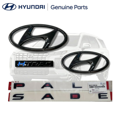 Genuine OEM Hyundai Palisade Black Emblem 4PCS Blackout Badge H Logo 2020-2025