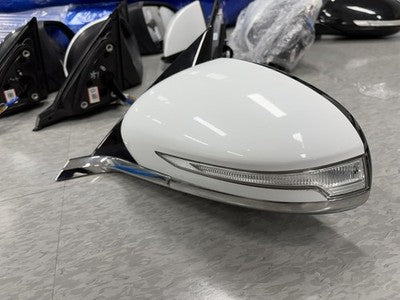 2019-2021 Genesis G70 Left Driver Blind Spot Side Mirror White OEM 87610-G9040