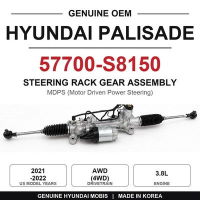 2021-2022 Hyundai Palisade 57700-S8150 3.8L AWD Power Steering Rack & Pinion OEM