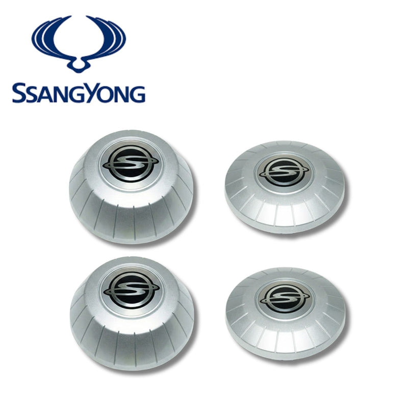 2003-2006 SsangYong Rexton Wheel Center Hub Cap 4PCS Front Rear OEM 41575-08100